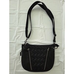 Lug Convertible Swivel Crossbody Purse Black Polyester